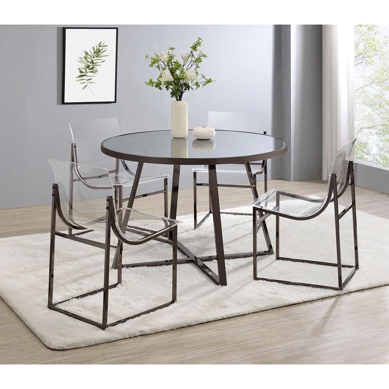 Large Picture of Coaster Furniture Adino 121182 Acrylic Dining Side Chair - Chrome