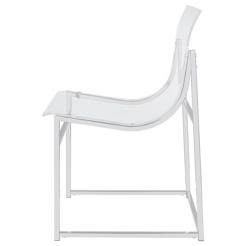 Large Picture of Coaster Furniture Adino 121182 Acrylic Dining Side Chair - Chrome