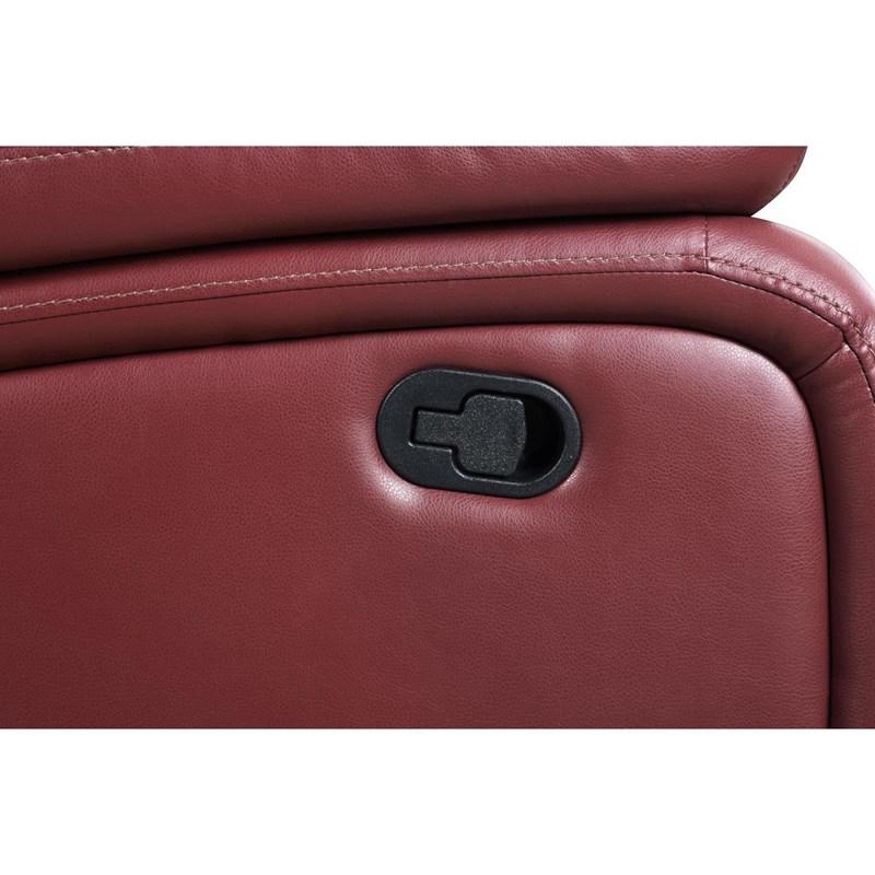 Large Picture of Coaster Furniture Camila 610242 Upholstered Motion Reclining Loveseat - Red
