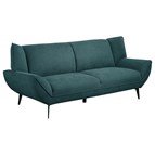 Coaster Furniture Acton 511161 Upholstered Flared Arm Sofa - Teal Blue