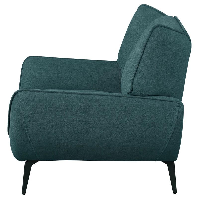 Large Picture of Coaster Furniture Acton 511163 Upholstered Flared Arm Accent Chair - Teal Blue