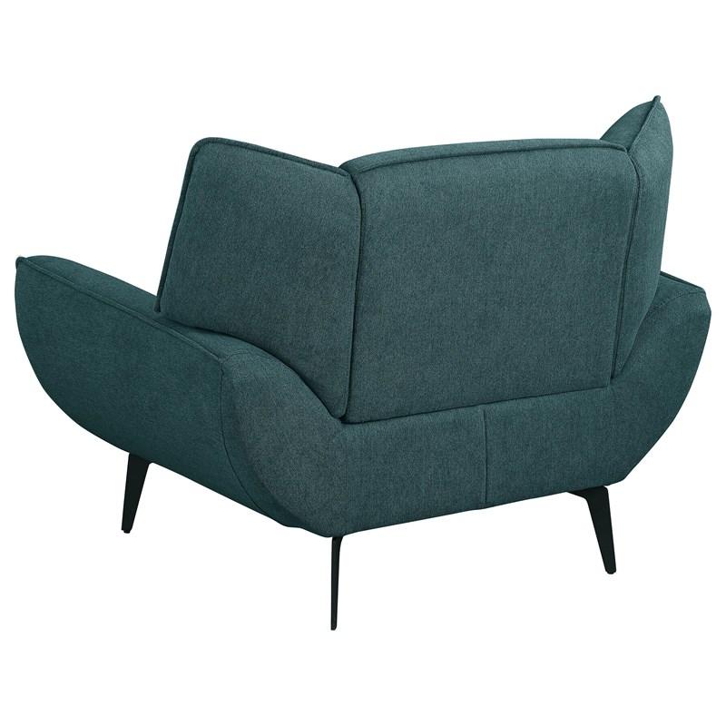 Large Picture of Coaster Furniture Acton 511163 Upholstered Flared Arm Accent Chair - Teal Blue