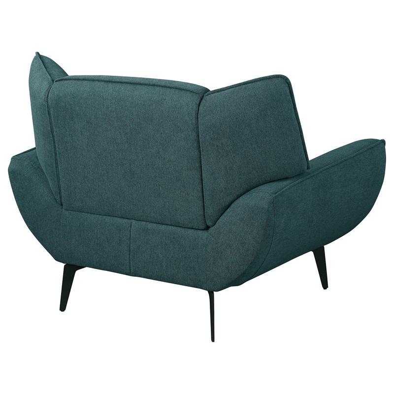 Large Picture of Coaster Furniture Acton 511163 Upholstered Flared Arm Accent Chair - Teal Blue