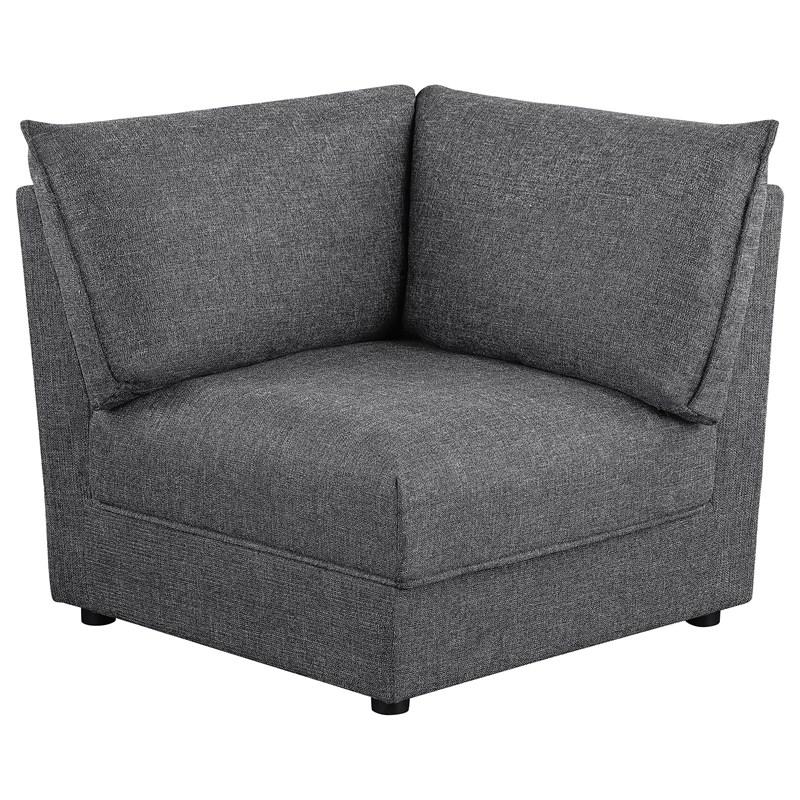 Large Picture of Coaster Furniture Sasha 551681-SETA 5 pc Upholstered Modular Sectional Sofa - Barely Black