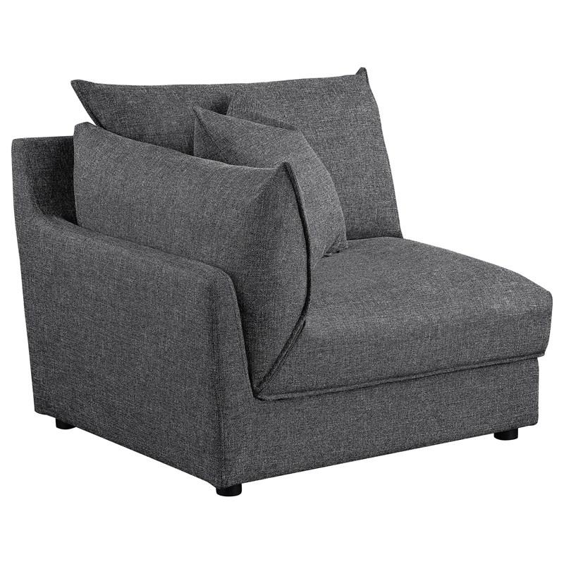 Large Picture of Coaster Furniture Sasha 551681-SETA 5 pc Upholstered Modular Sectional Sofa - Barely Black