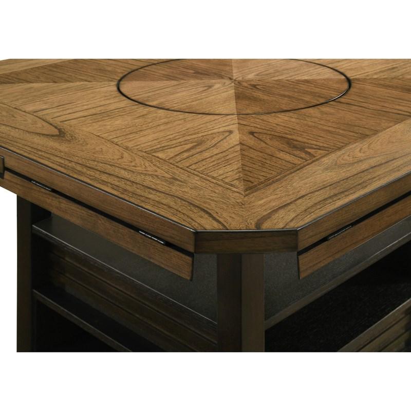 Large Picture of Crown Mark Oakly 2848T-6060 Counter Height Dining Table