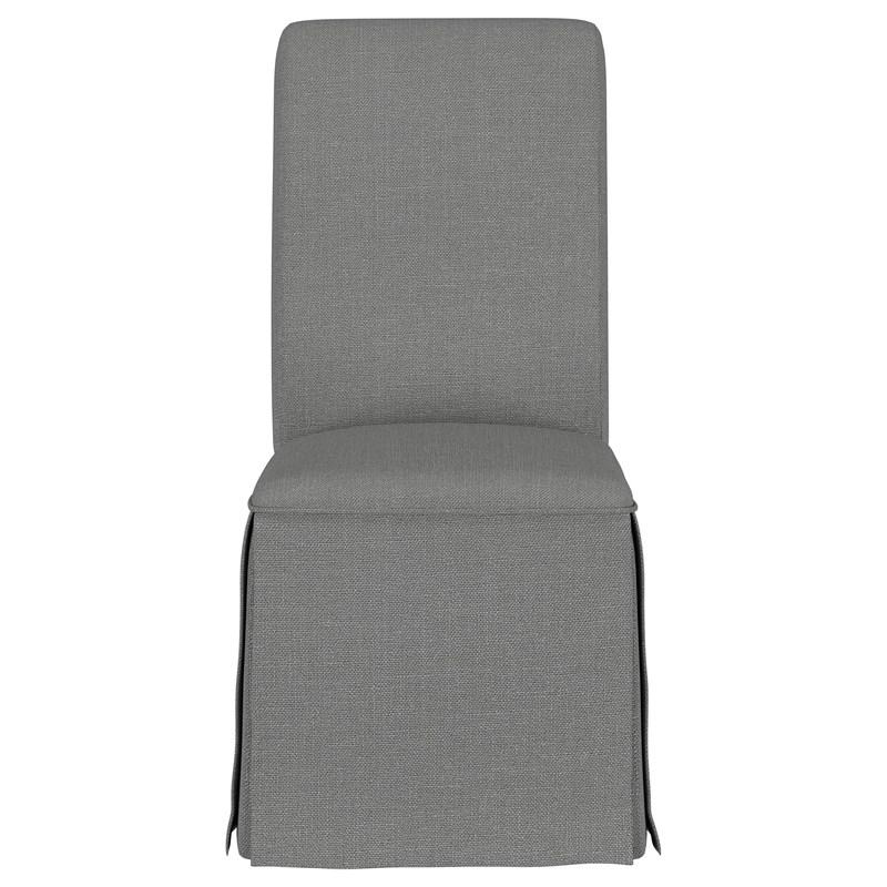 Large Picture of Coaster Furniture Shawna 100749 Upholstered Skirted Side Chair - Light Grey