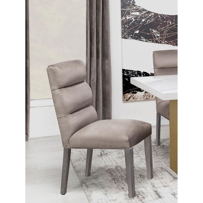 Large Picture of Coaster Furniture Carla 106684 Velvet Upholstered Dining Side Chair - Ash