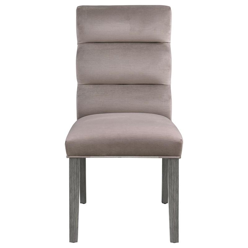 Large Picture of Coaster Furniture Carla 106684 Velvet Upholstered Dining Side Chair - Ash