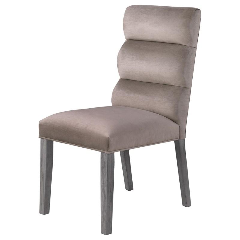 Large Picture of Coaster Furniture Carla 106684 Velvet Upholstered Dining Side Chair - Ash