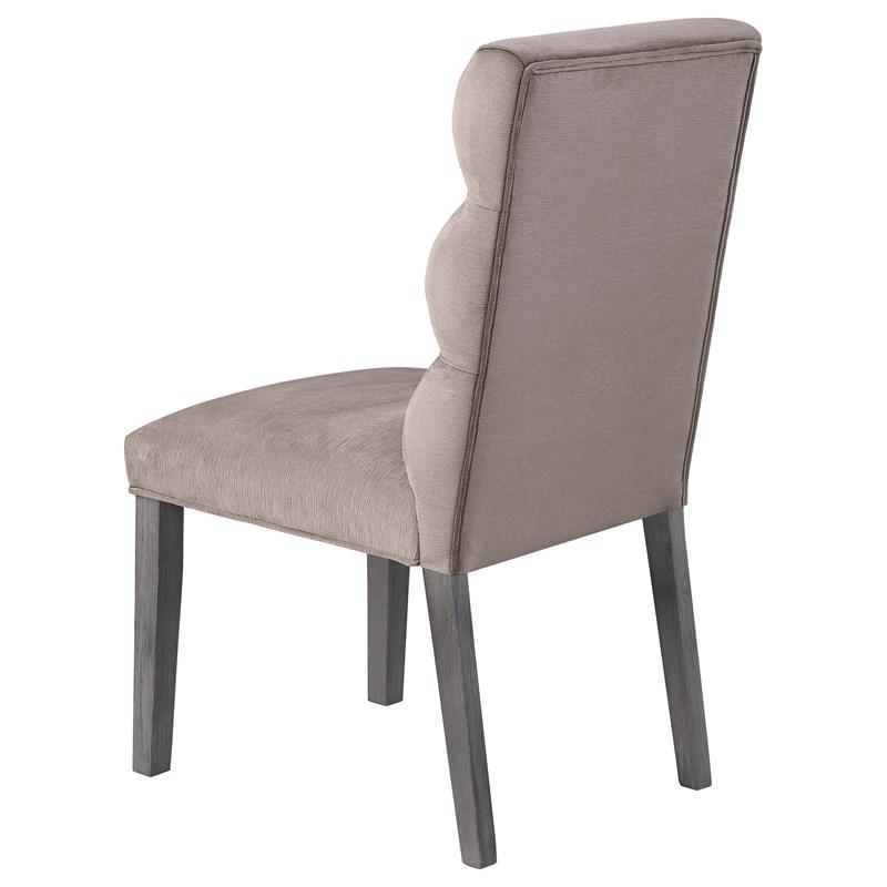 Large Picture of Coaster Furniture Carla 106684 Velvet Upholstered Dining Side Chair - Ash