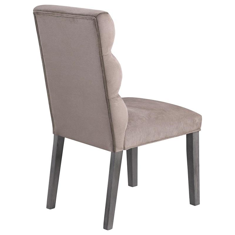 Large Picture of Coaster Furniture Carla 106684 Velvet Upholstered Dining Side Chair - Ash