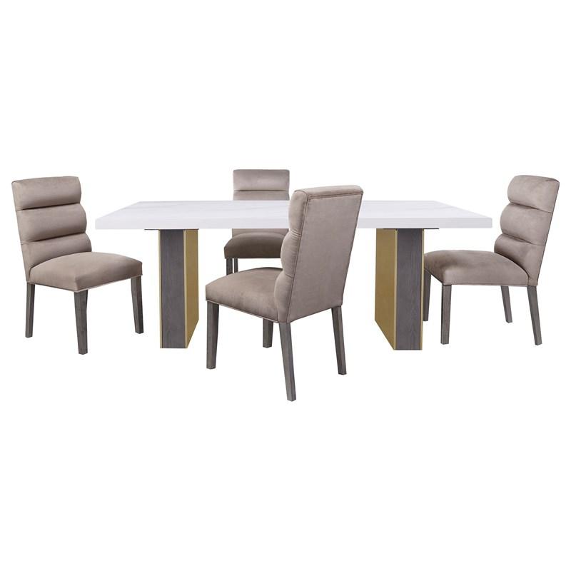 Large Picture of Coaster Furniture Carla 106684 Velvet Upholstered Dining Side Chair - Ash