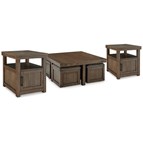 Signature Design by Ashley Boardernest T738T1 Coffee Table and 2 End Tables
