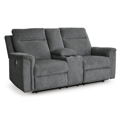 Signature Design by Ashley Barnsana 3320296C Double Reclining Power Loveseat with Console