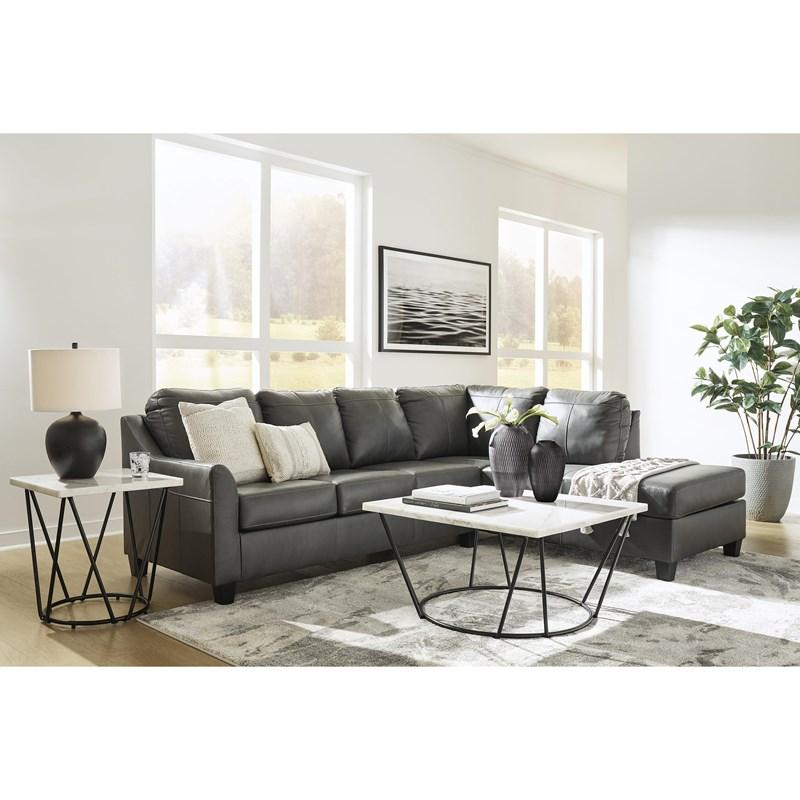 Large Picture of Signature Design by Ashley Valderno 47804S1C 2 pc Sectional with Chaise