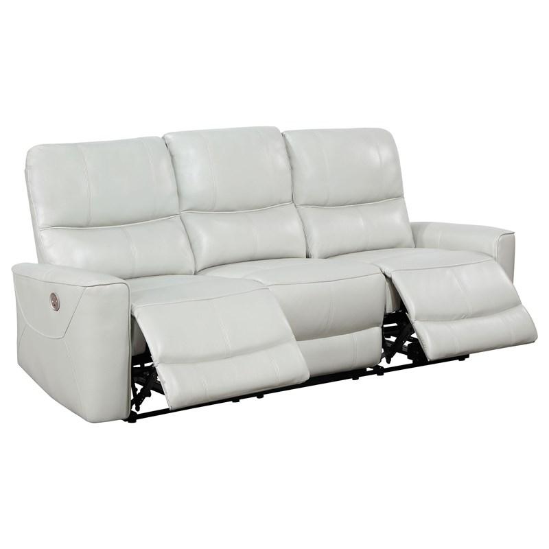 Large Picture of Coaster Furniture Greenfield 610261P Upholstered Power Reclining Sofa - Dove Grey