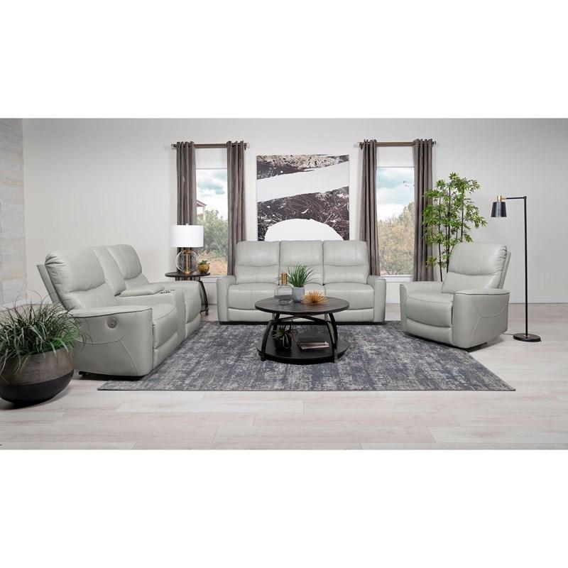 Large Picture of Coaster Furniture Greenfield 610262P Upholstered Power Reclining Loveseat - Dove Grey
