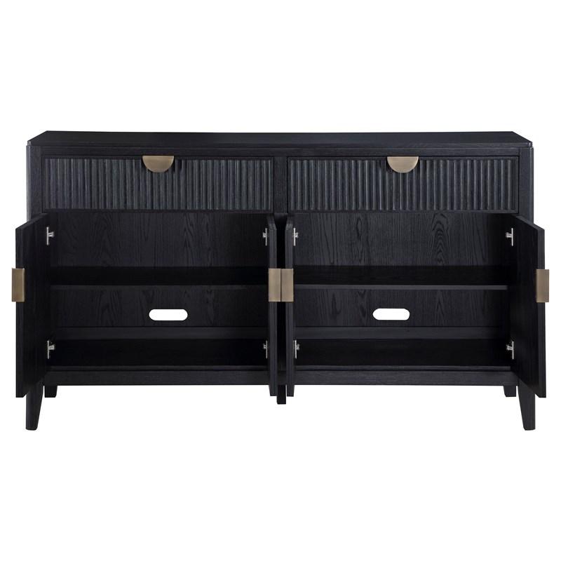 Large Picture of Coaster Furniture Brookmead 108235 4-door Sideboard Buffet Storage Cabinet - Black
