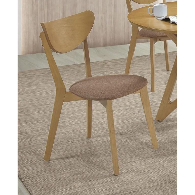Large Picture of Coaster Furniture Elowen 108442 Wood Dining Side Chair - Light Walnut