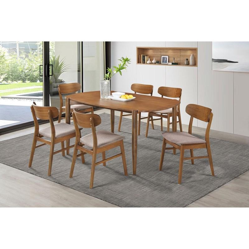 Large Picture of Coaster Furniture Dortch 108462 Dining Side Chair - Walnut and Brown