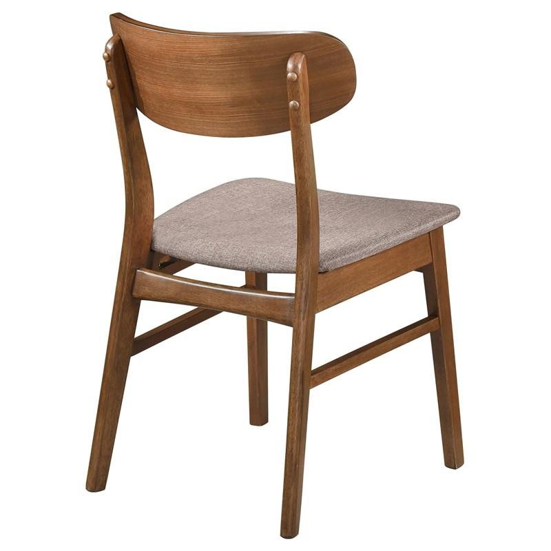 Large Picture of Coaster Furniture Dortch 108462 Dining Side Chair - Walnut and Brown