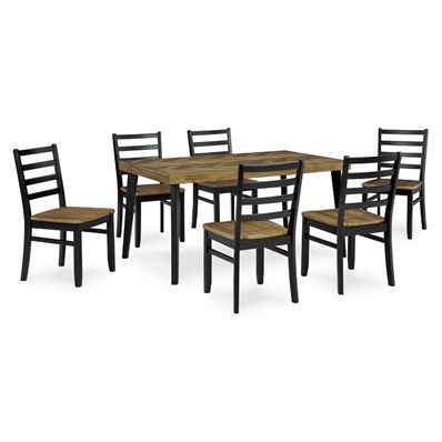 Signature Design by Ashley Blondon D413-425 Rectangular Dining Room Table Set