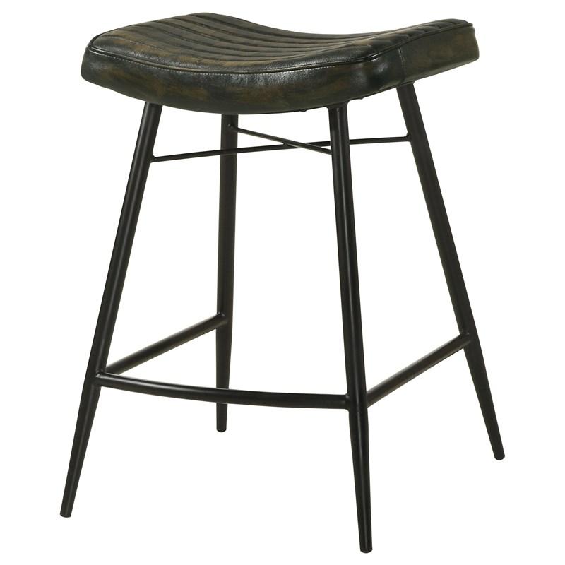 Large Picture of Coaster Furniture Bayu 109258 Leather Upholstered Counter Stool - Espresso