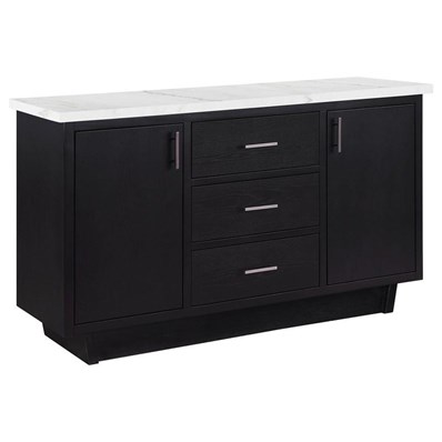 Coaster Furniture Sherry 115515 3-Drawer Marble Top Sideboard Buffet - Rustic Espresso
