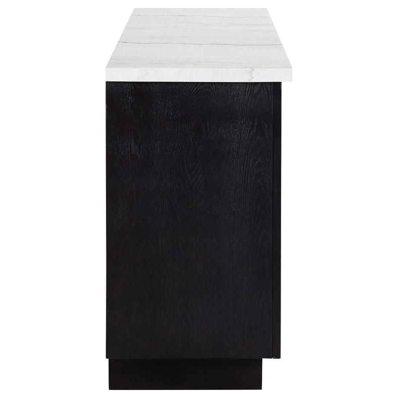 Large Picture of Coaster Furniture Sherry 115515 3-Drawer Marble Top Sideboard Buffet - Rustic Espresso