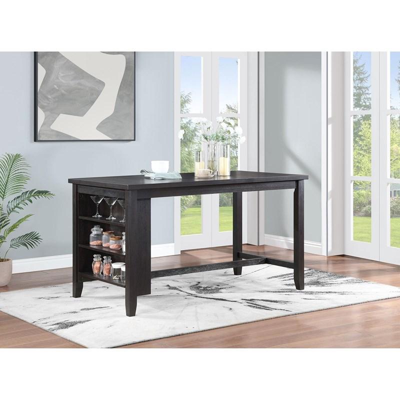 Large Picture of Coaster Furniture Elliston 121168 66-inch Counter Height Dining Table - Dark Grey