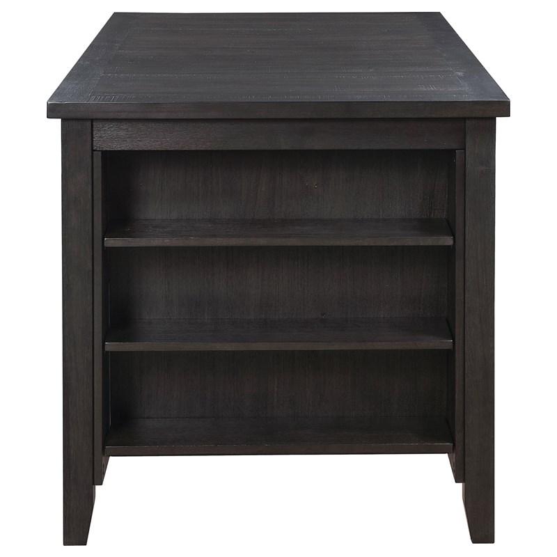 Large Picture of Coaster Furniture Elliston 121168 66-inch Counter Height Dining Table - Dark Grey
