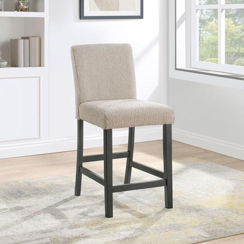 Large Picture of Coaster Furniture Alba 123129 Boucle Upholstered Counter Chair - Beige