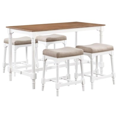 Coaster Furniture Martina 150375 5-piece Rectangular Counter Height Dining Set - White