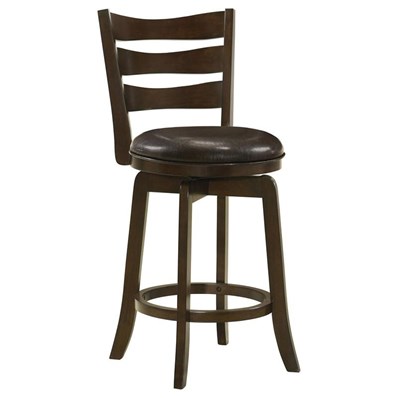 Coaster Furniture Murphy 181368 Wood Counter Height Swivel Bar Chair - Dark Brown