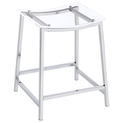 Coaster Furniture Jovani 182358 Acrylic Backless Counter Stool - Chrome