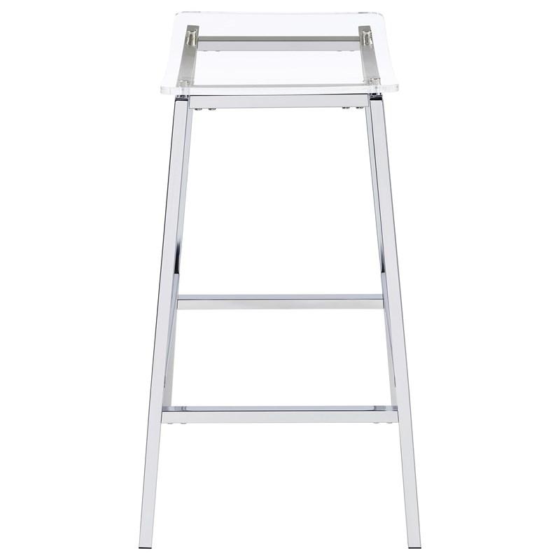 Large Picture of Coaster Furniture Jovani 182359 Acrylic Backless Bar Stool - Chrome
