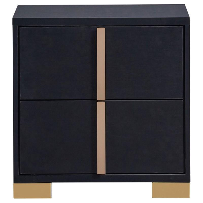 Large Picture of Coaster Furniture Marceline 222832 2-Drawer Nightstand - Black