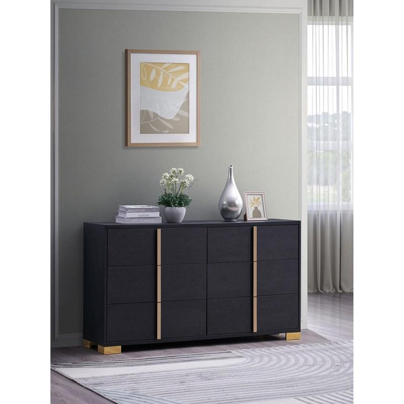 Large Picture of Coaster Furniture Marceline 222833 6-Drawer Dresser - Black