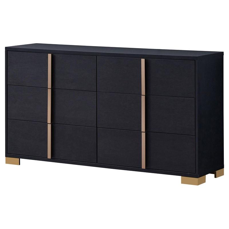 Large Picture of Coaster Furniture Marceline 222833 6-Drawer Dresser - Black