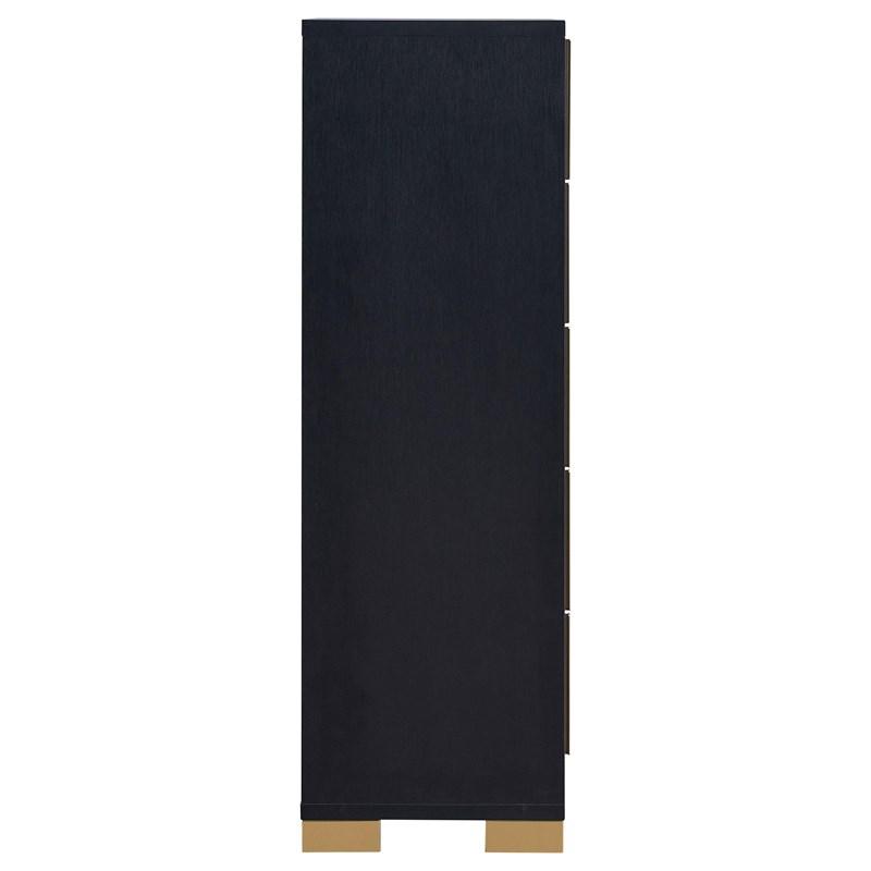 Large Picture of Coaster Furniture Marceline 222835 5-Drawer Bedroom Chest - Black