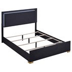 Coaster Furniture Marceline 222831Q Wood Queen LED Panel Bed - Black