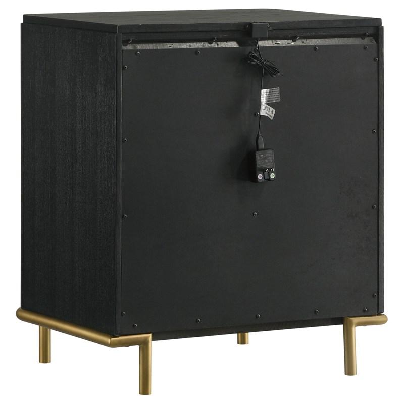 Large Picture of Coaster Furniture Arini 224332 3-Drawer Nightstand - Black