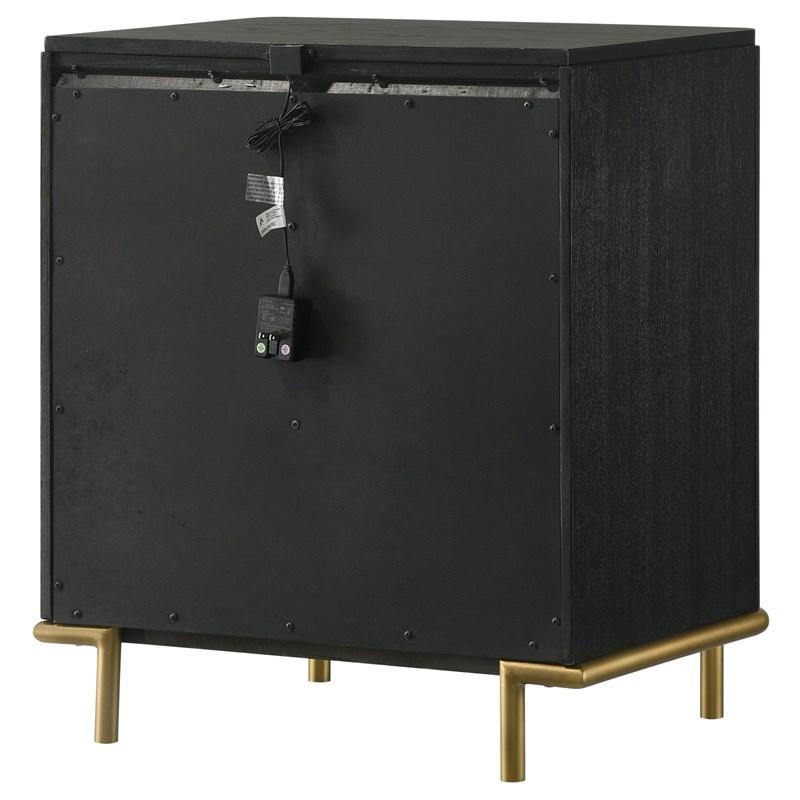 Large Picture of Coaster Furniture Arini 224332 3-Drawer Nightstand - Black