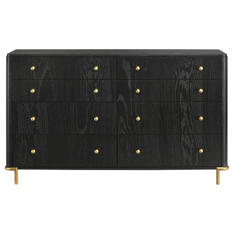 Large Picture of Coaster Furniture Arini 224333 8-Drawer Dresser - Black