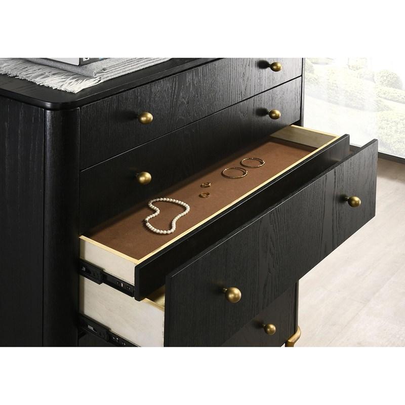 Large Picture of Coaster Furniture Arini 224335 5-Drawer Bedroom Chest - Black