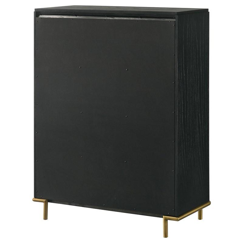 Large Picture of Coaster Furniture Arini 224335 5-Drawer Bedroom Chest - Black