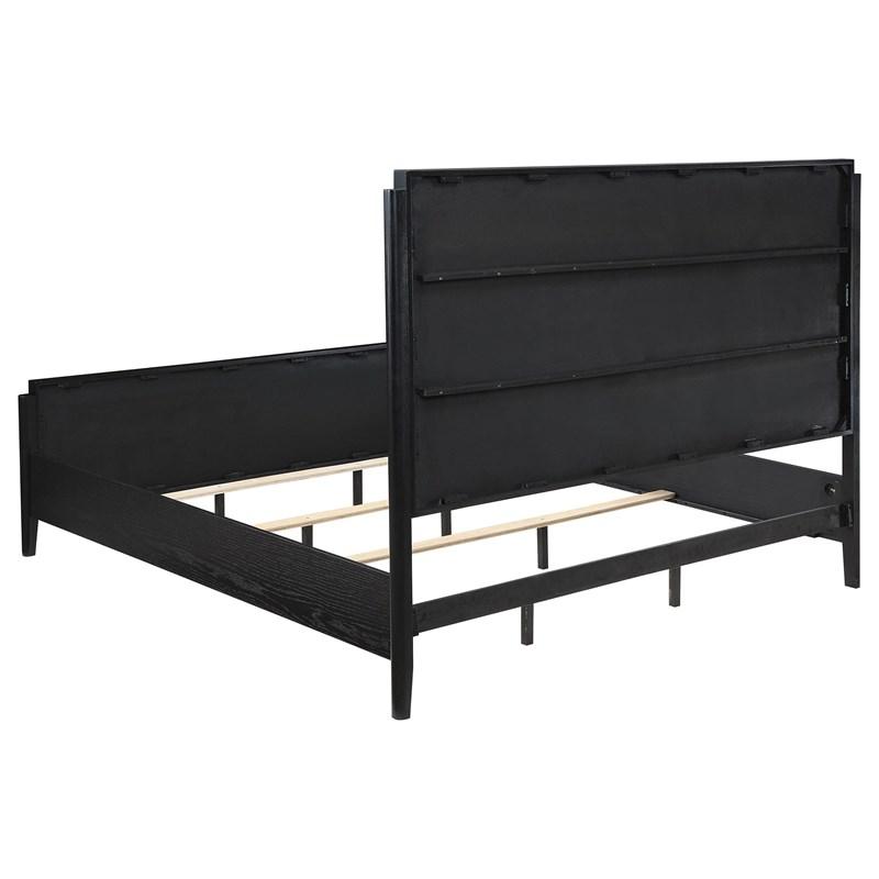 Large Picture of Coaster Furniture Brookmead 224711KE Wood Eastern King Panel Bed - Black