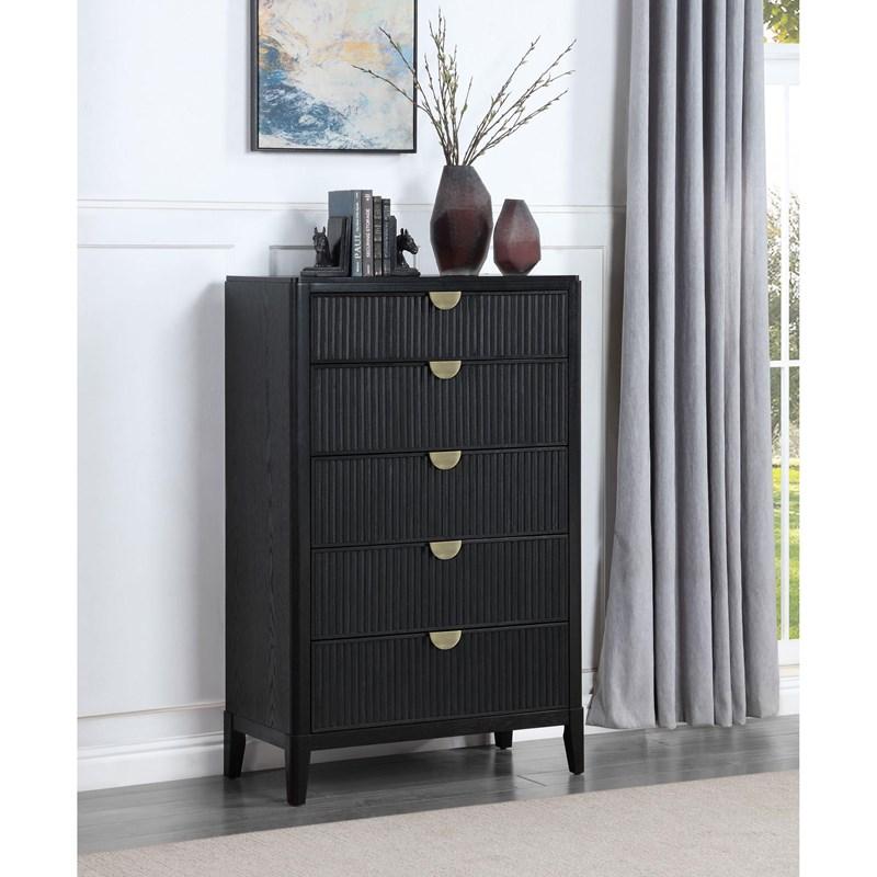 Large Picture of Coaster Furniture Brookmead 224715 5-Drawer Bedroom Chest - Black