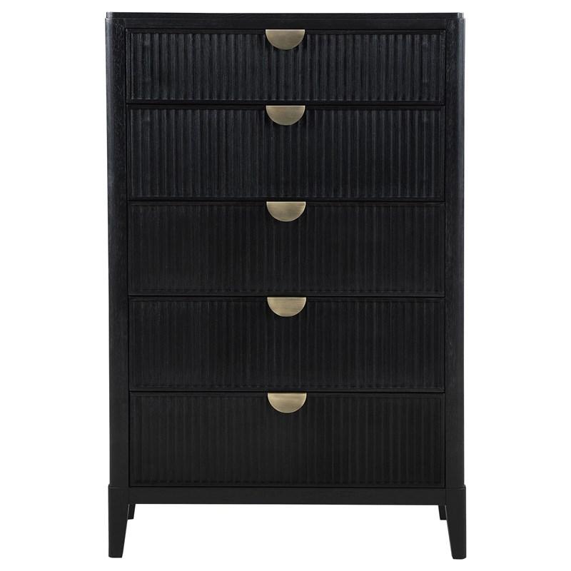 Large Picture of Coaster Furniture Brookmead 224715 5-Drawer Bedroom Chest - Black
